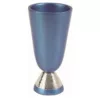 גביע קידוש כוס קידוש לשבת אנודייז עם רגלית רקועה עמנואל כחול